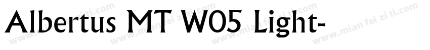 Albertus MT W05 Light字体转换